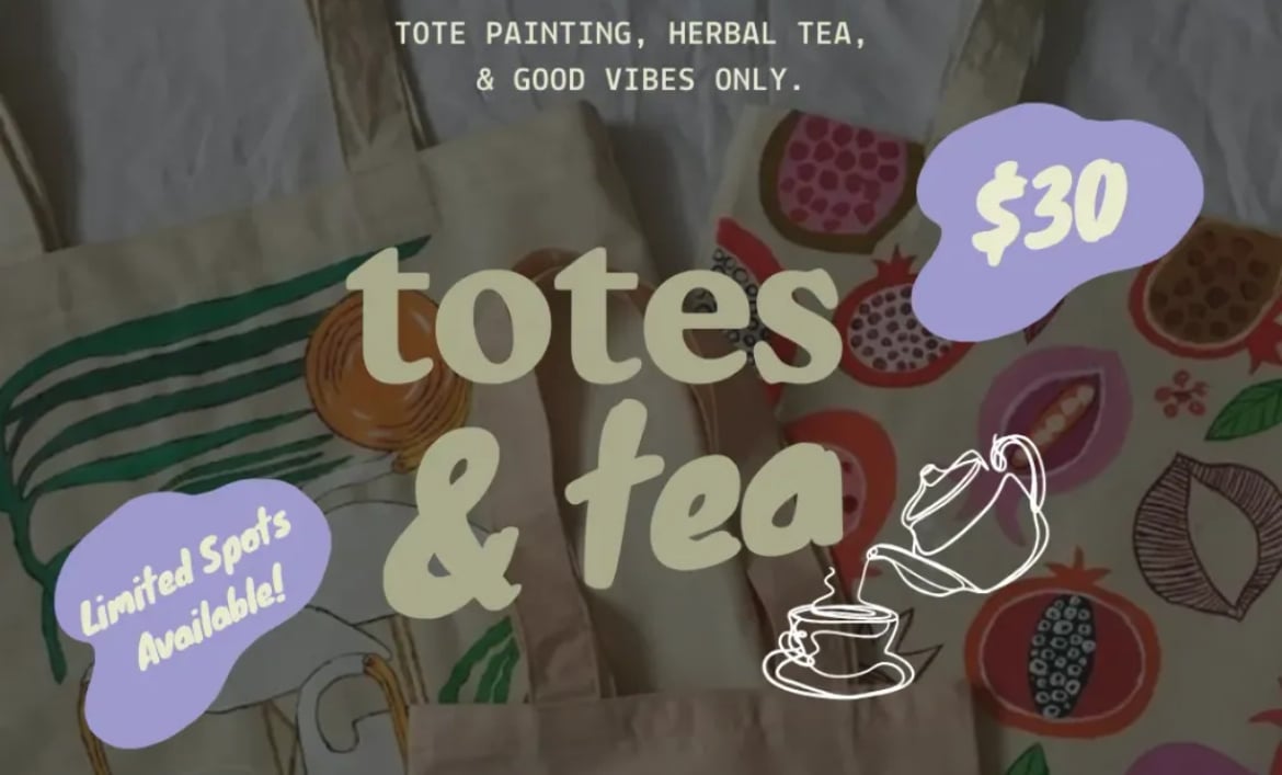 Totes & Tea | Tote Decorating Class