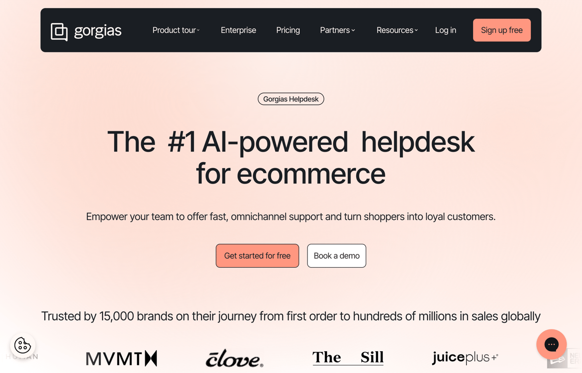 Gorgias ecommerce self-service support