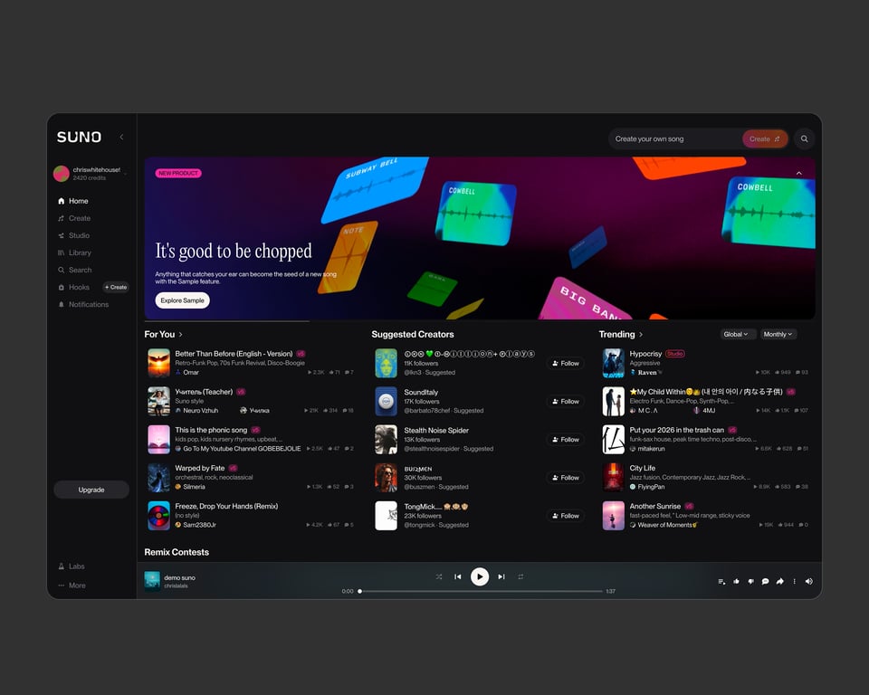 Suno AI Music Generator – Best for Full Songs With Vocals