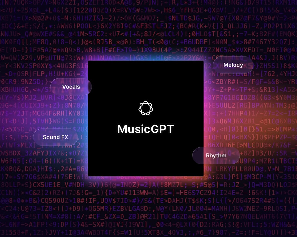 Example of a text-to-music workflow in MusicGPT