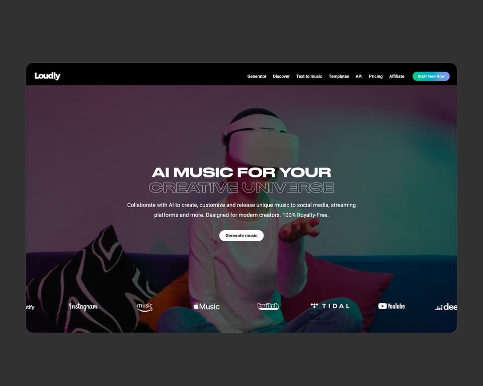 Loudly AI Music Generator – Simple Music for Commercial Needs