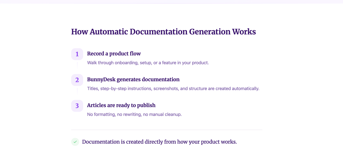 Product walkthrough to article generation