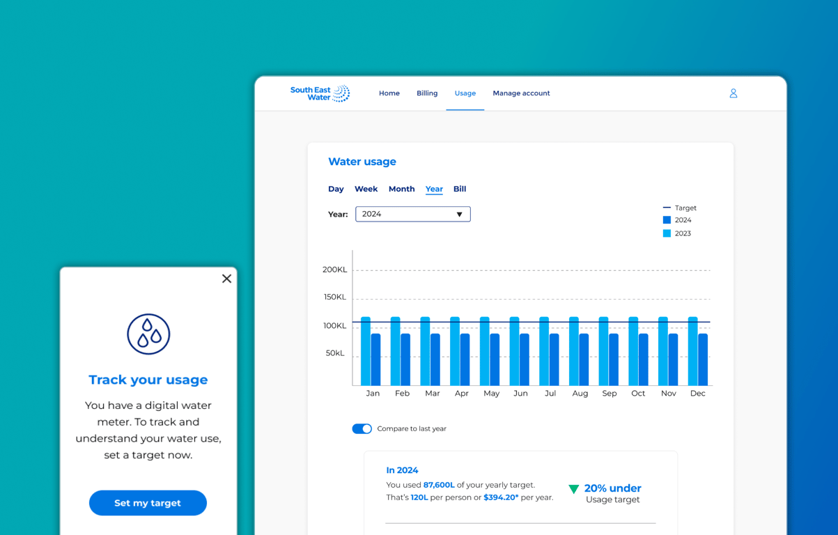 Smart water meter portal redesign