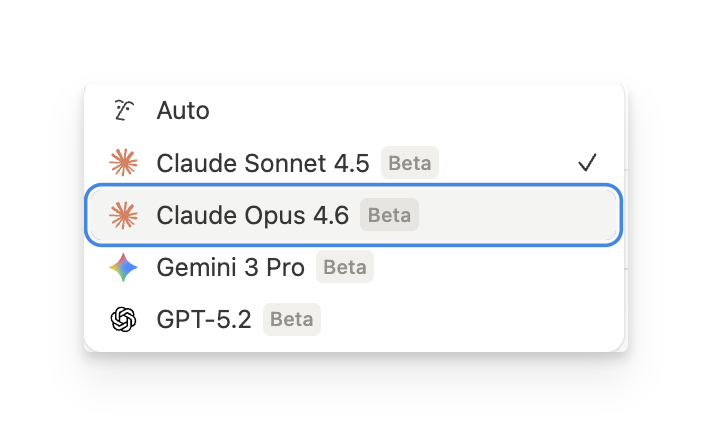 The model-picked in Notion Custom Agents