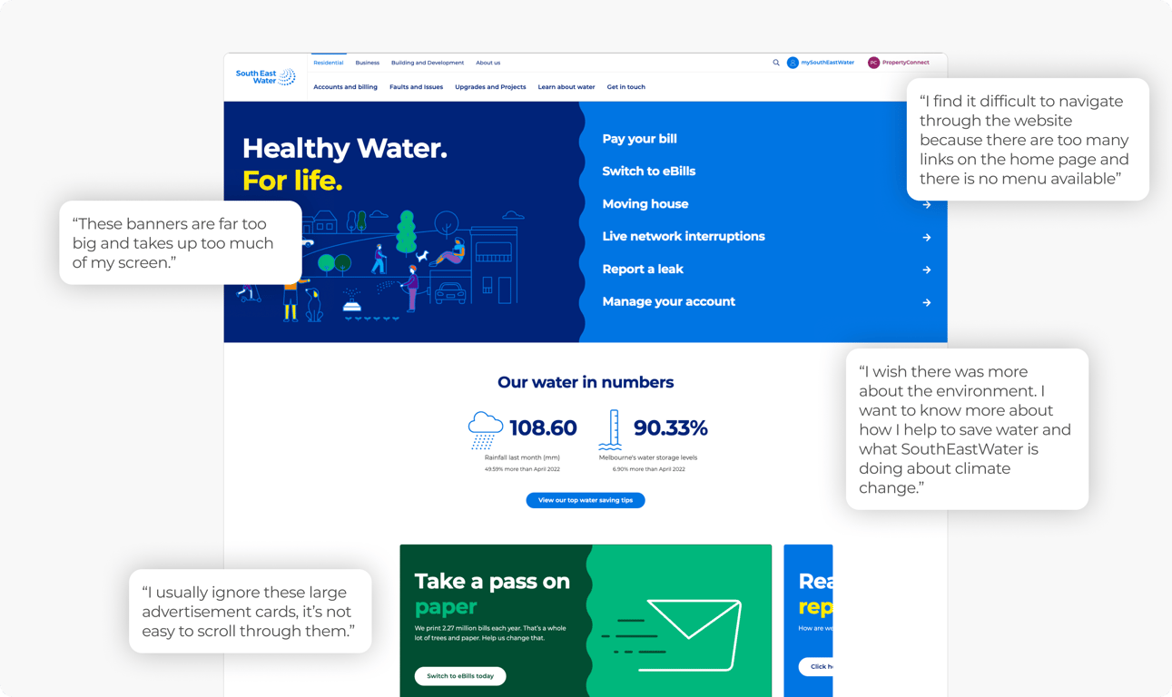 Comments from user interviews
