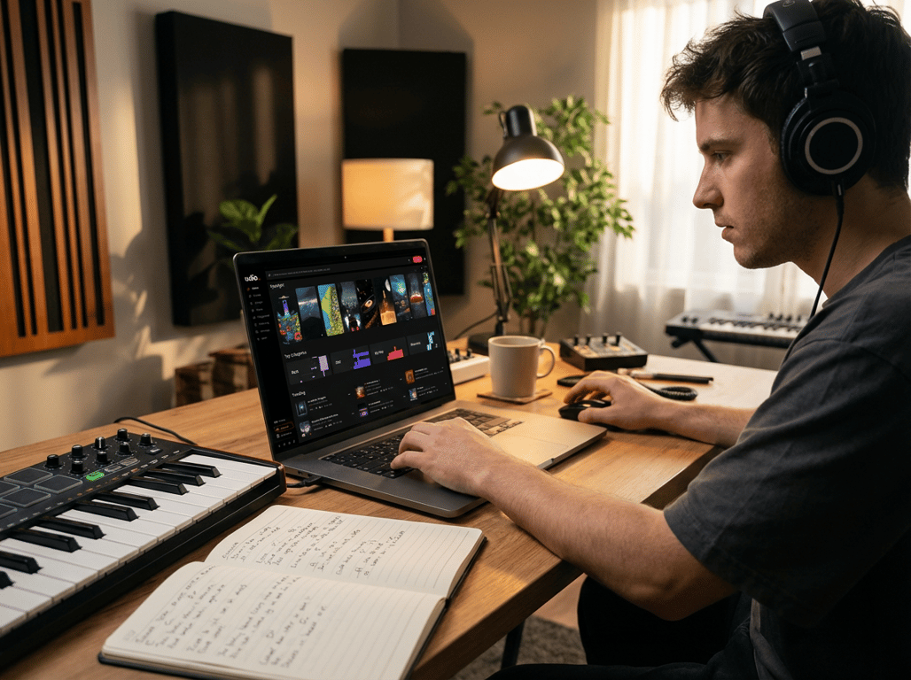 Udio AI vocal song generation for YouTube