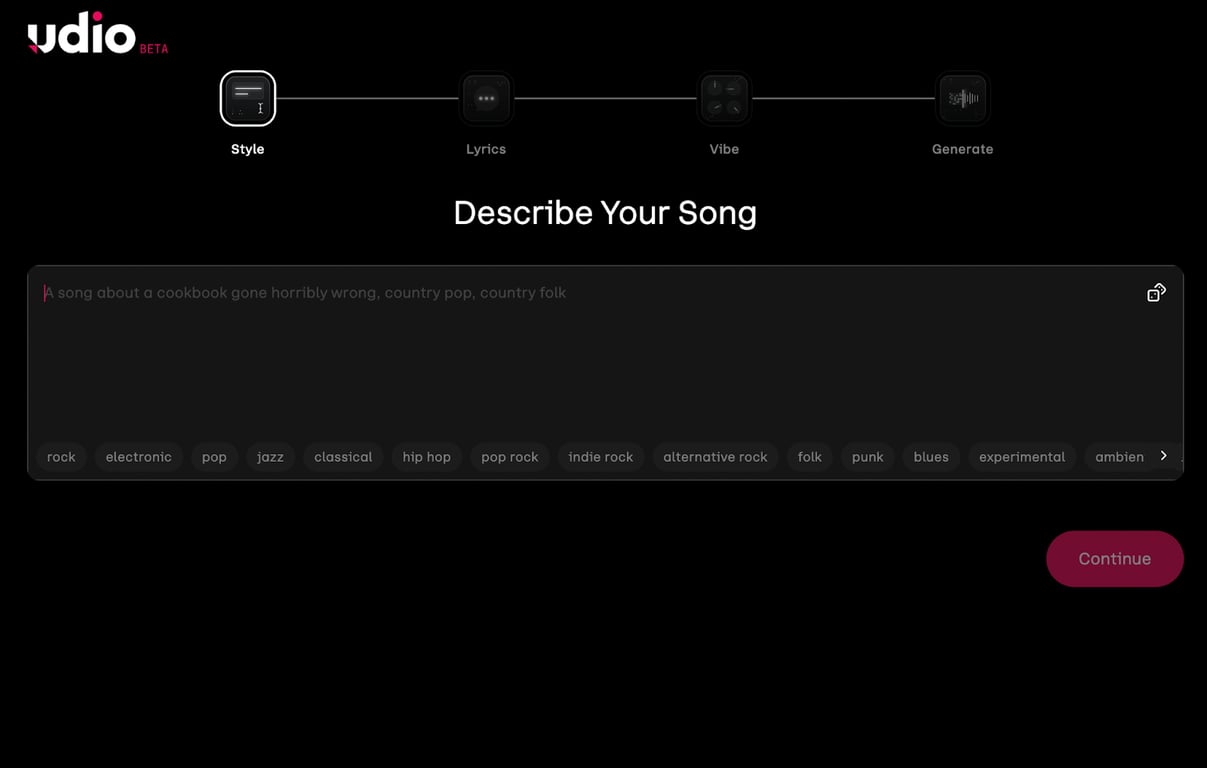 Udio Ai music generator - overview