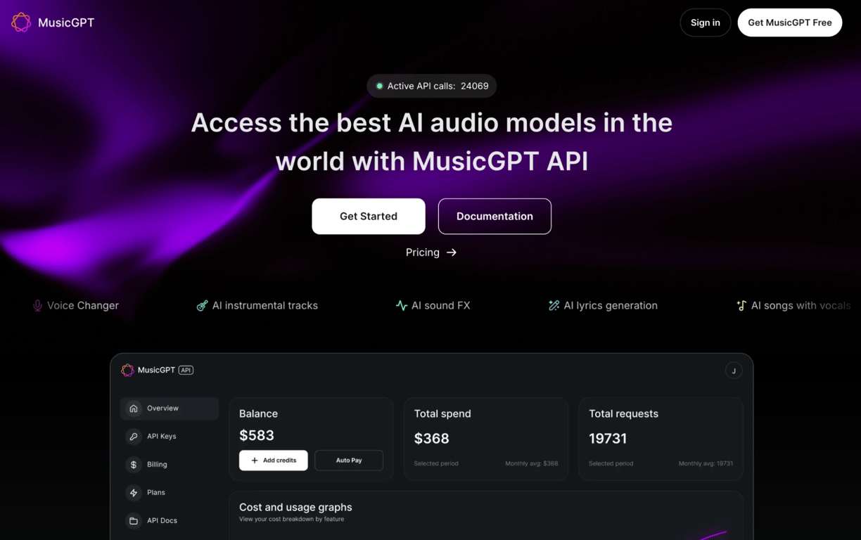 MusicGPT provides a public AI Music API