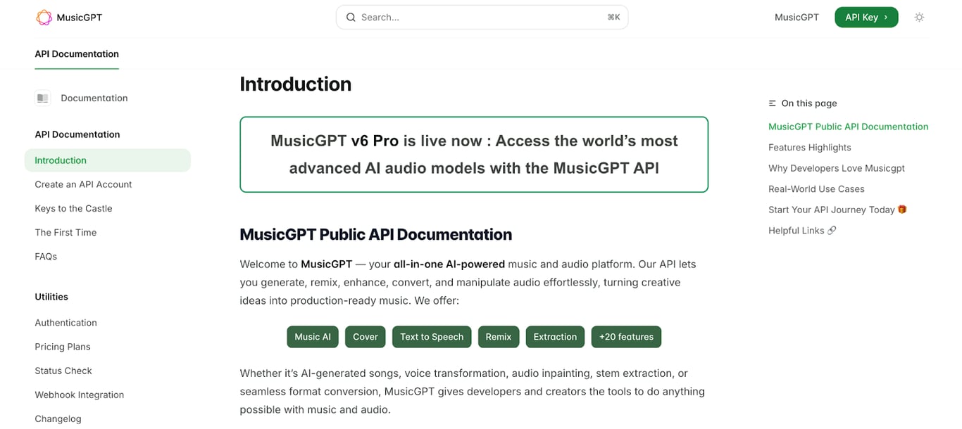 MusicGPT is an AI music generator with API