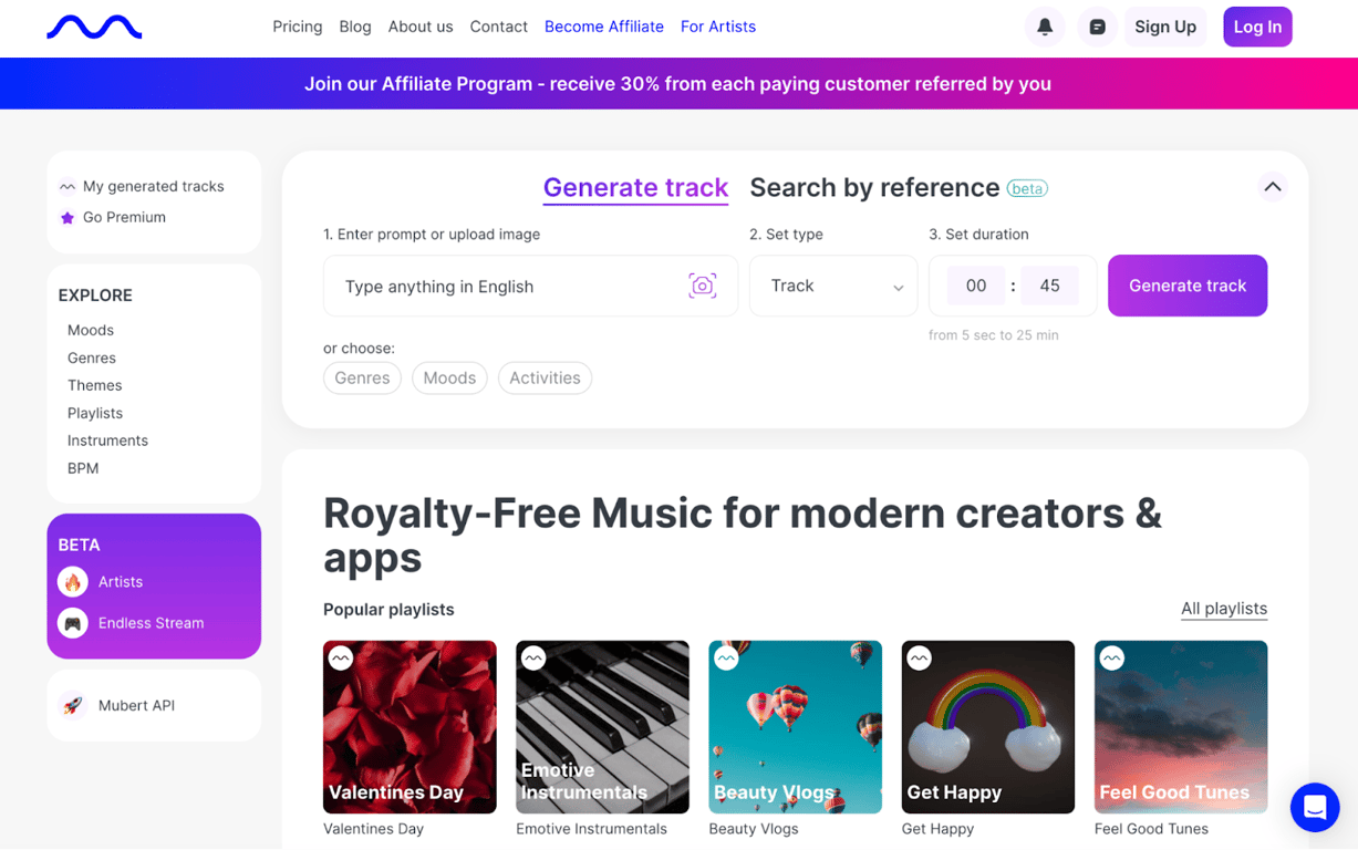 Mubert Platform Modules Overview