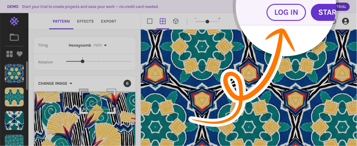 The login button can be found in the top right of the main screen
