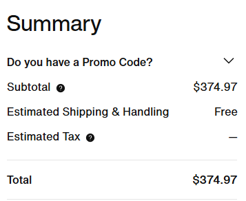 나이키 프로모션코드 적용 전 화면