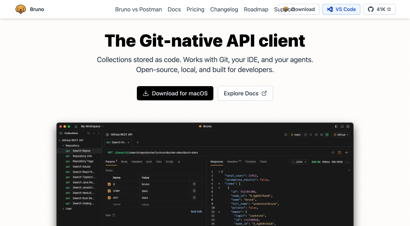Bruno Git-native API client
