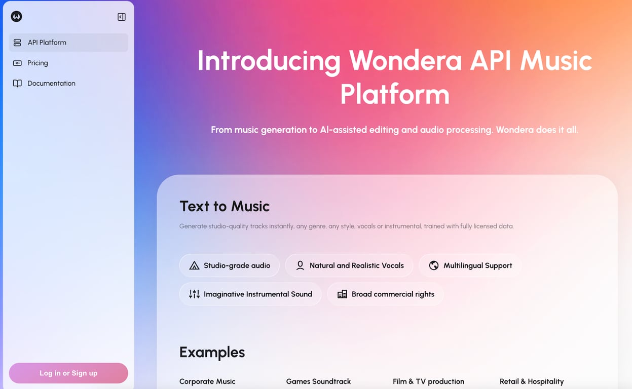 Wondera developer API overview
