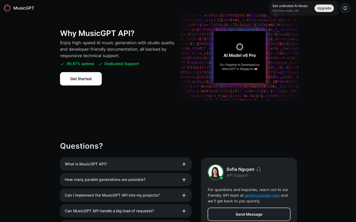 MusicGPT developer API overview