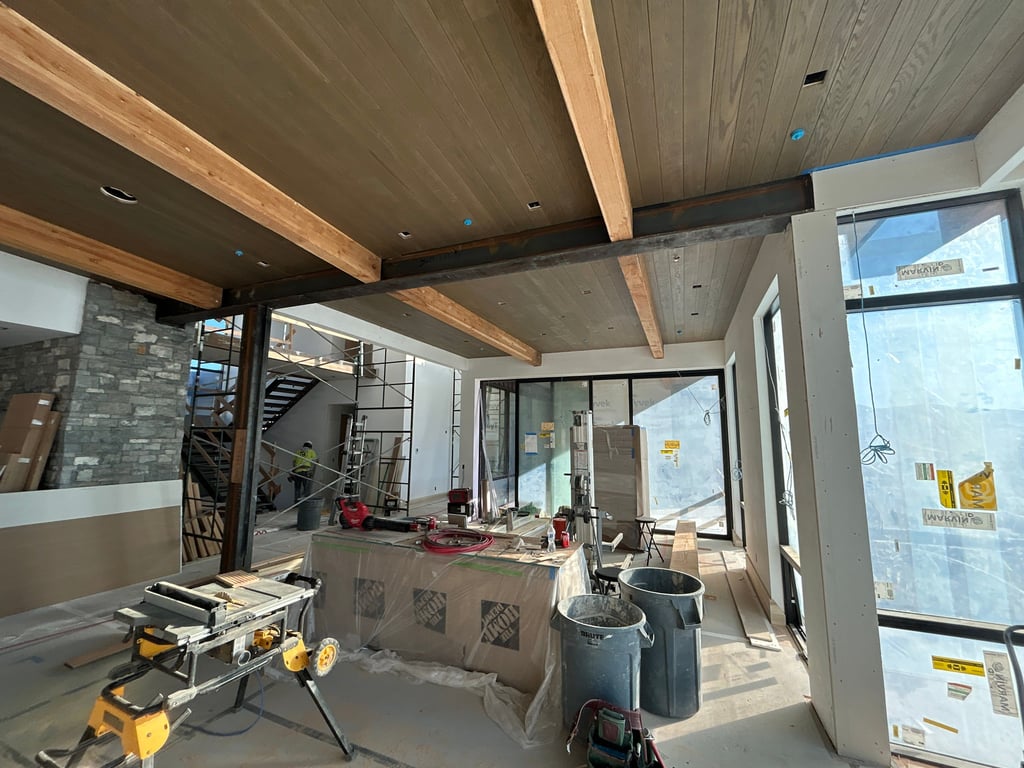 Great room beams and columns