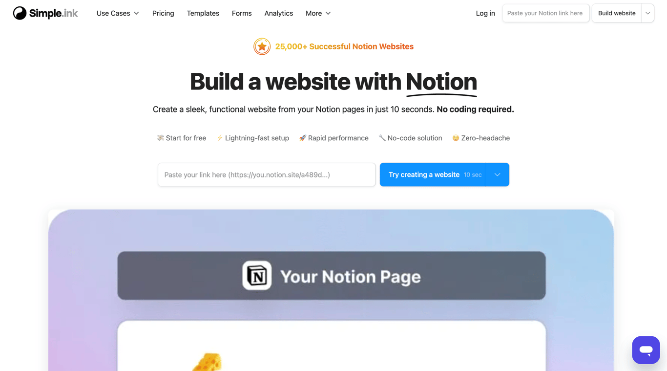 Simple.ink Notion Website builder