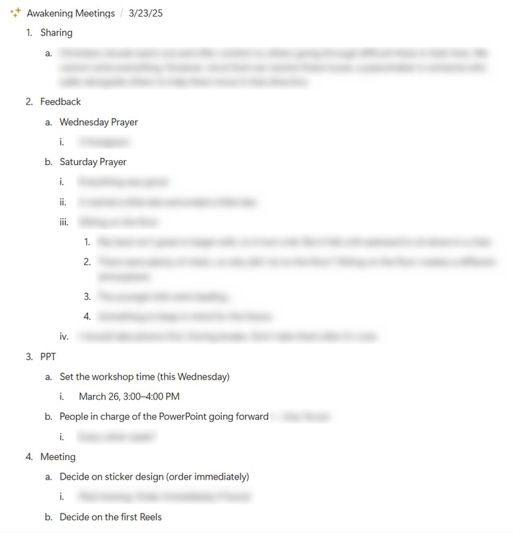 Meeting Agenda & Notes 