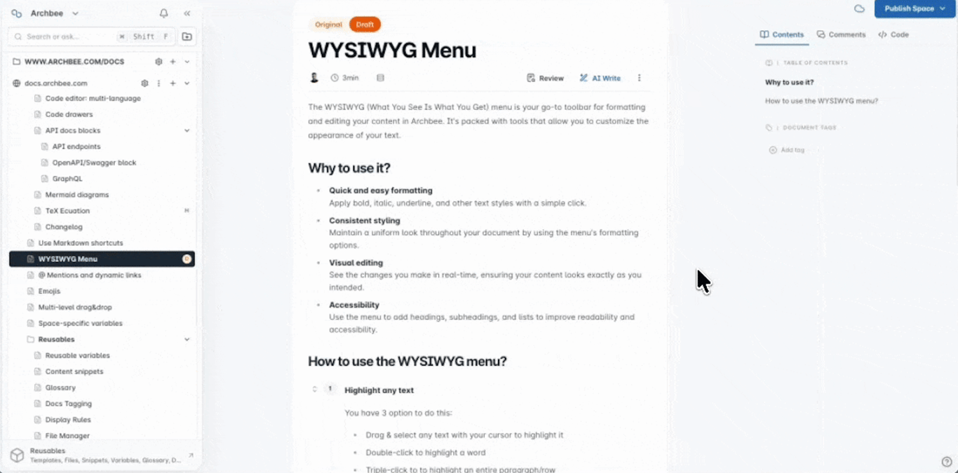 Knowledge portal editor