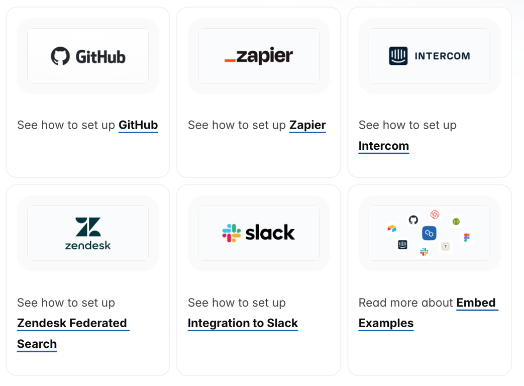 Archbee integration dashboard