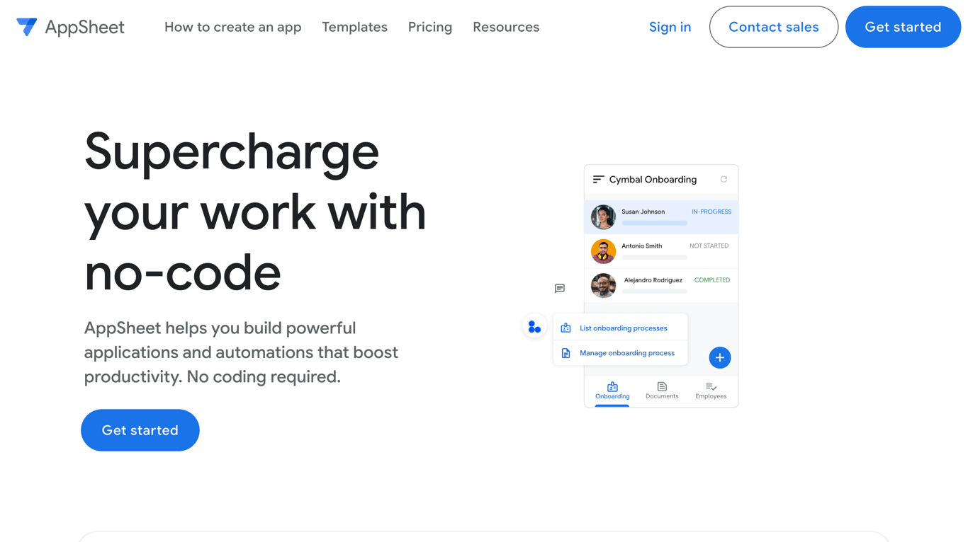 AppSheet app creation