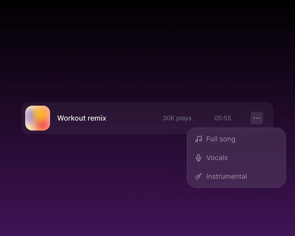 Download Stems of Your Workout Remix using MusicGPT