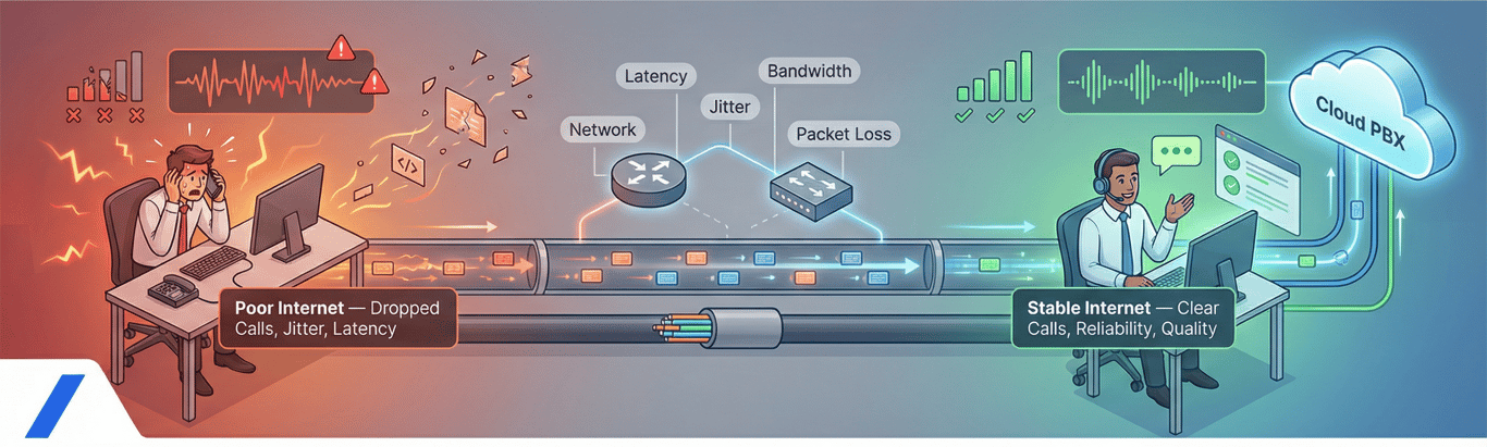 Why Your Internet Connection Makes or Breaks Your Cloud PBX