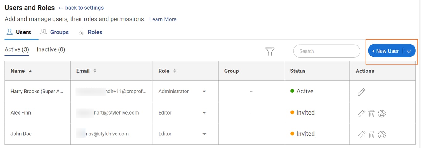 ProProfs roles permissions settings