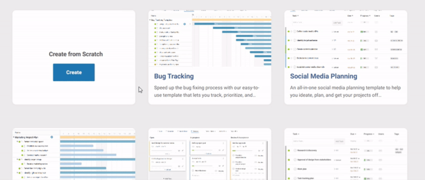 ProProfs editor interface dashboard