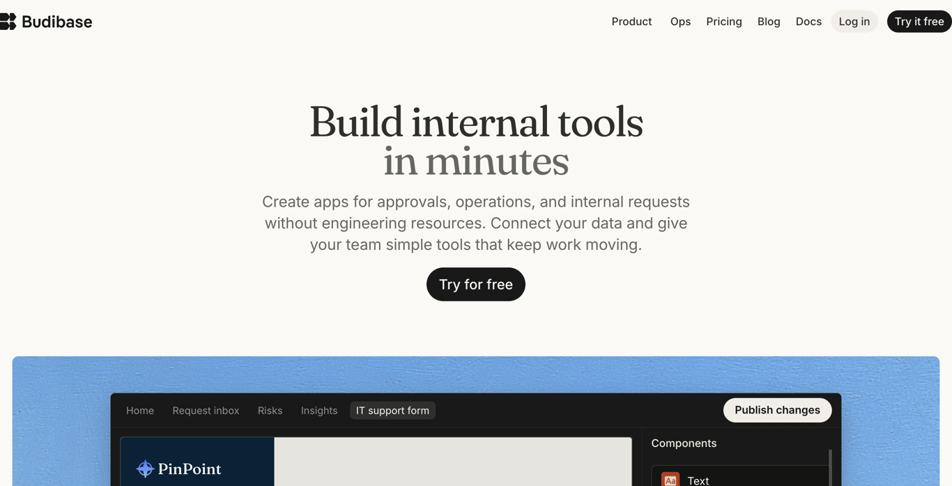 Budibase app builder