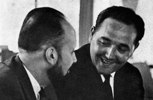 Jacques Bertrand et le Professeur Roger Blanpain lors de la fondation de la FifPro en 1965