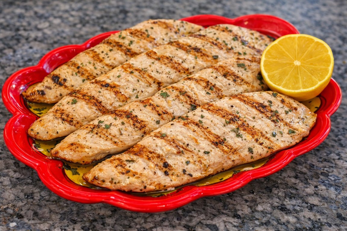 Simple & Quick Grilled Italian Chicken Breast (Thin Sliced & Tender)