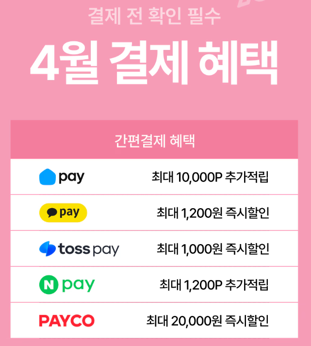 오늘의집 5월 결제혜택
