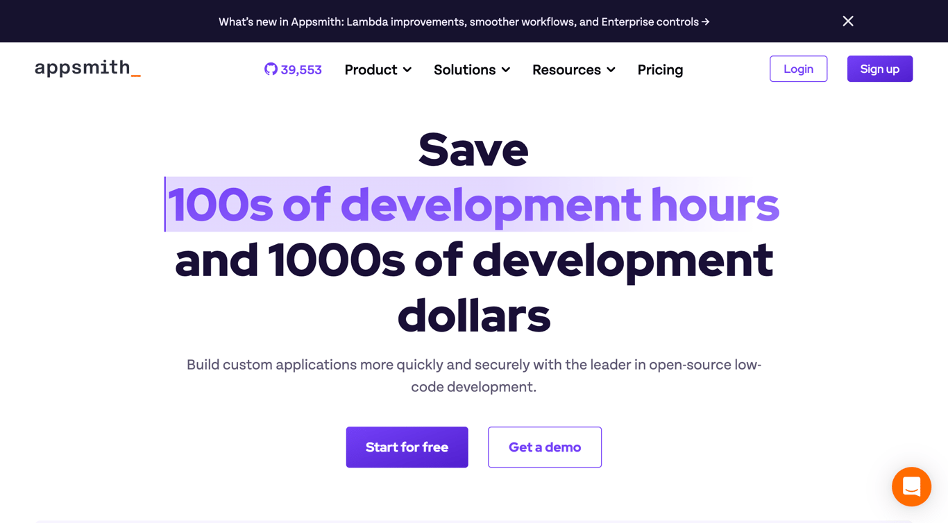 Appsmith dashboard builder