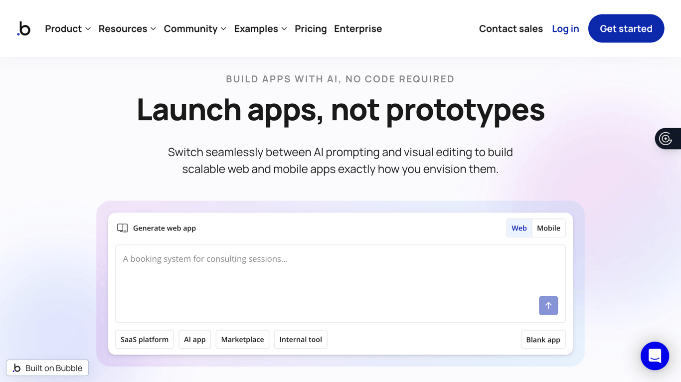 Bubble - No code app builder