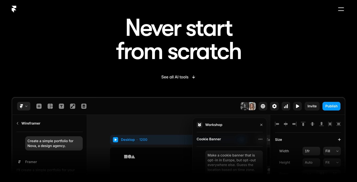 Framer - Design first website builder