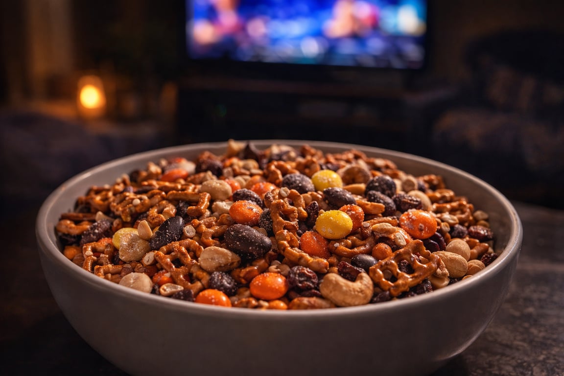 Late Night Snack Mix Recipe (Sweet & Salty Munchies Bowl)