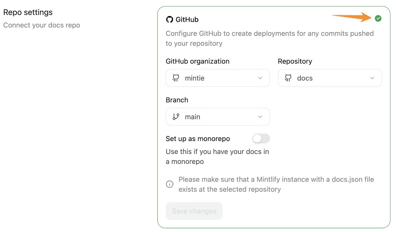Mintlify documentation managed by github