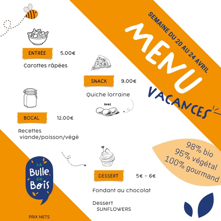 Menu 21 - 24 avril 2026
