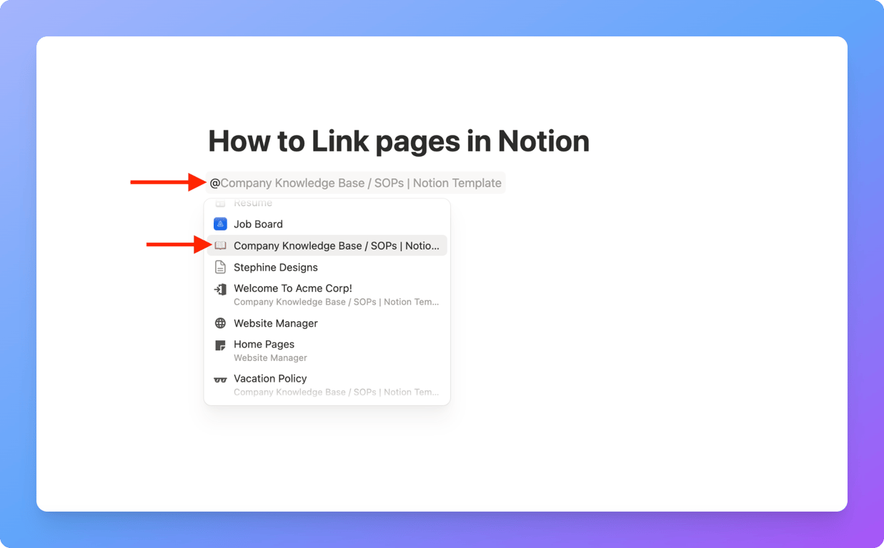 Notion mention linking example