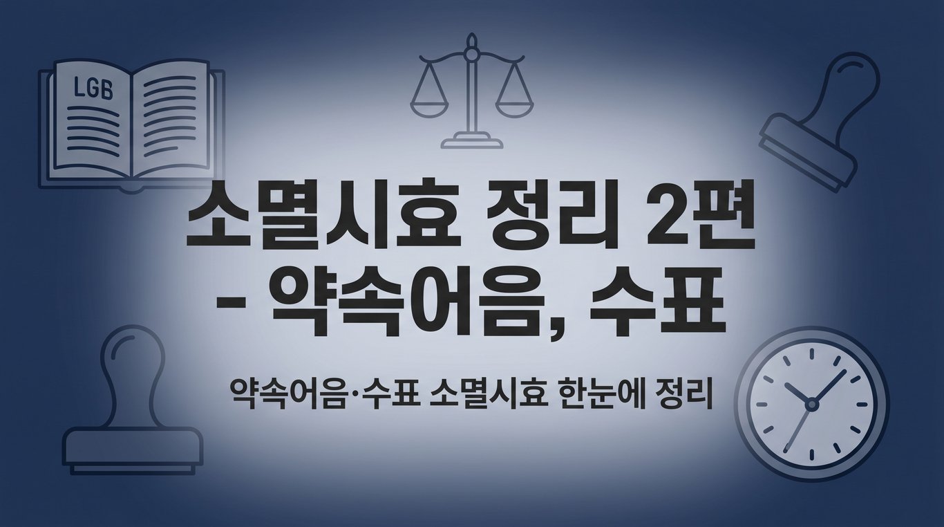 소멸시효 정리 2편 - 약속어음, 수표