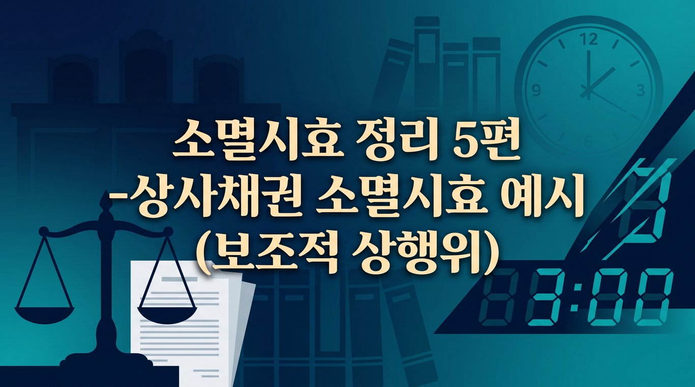 소멸시효 정리 5편 - 상사채권 소멸시효 예시(보조적 상행위)