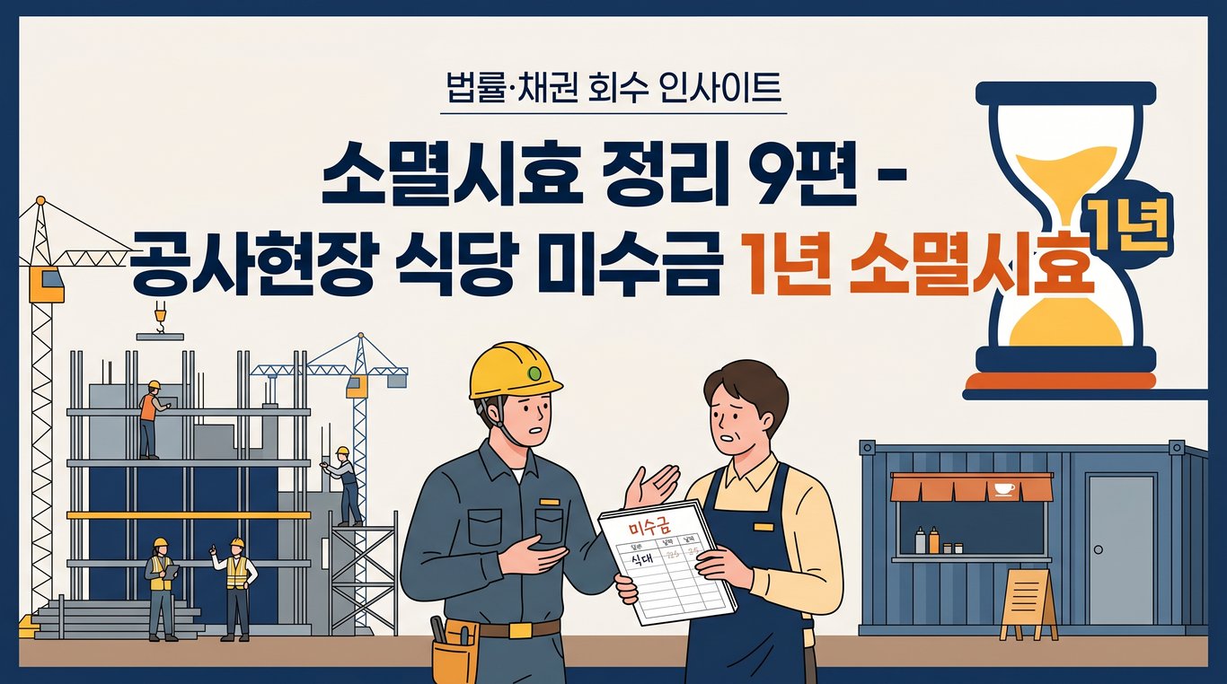 공사현장 식당 미수금(음식료) 1년 소멸시효: 계약서 없이 거래할 때 꼭 챙길 3가지