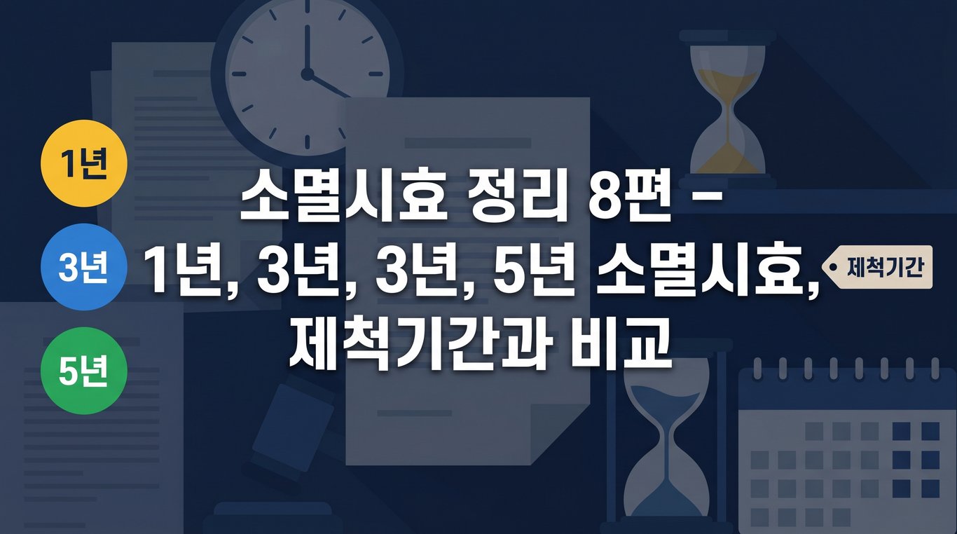소멸시효 정리 8편 - 1년, 3년, 5년 소멸시효, 제척기간과 비교