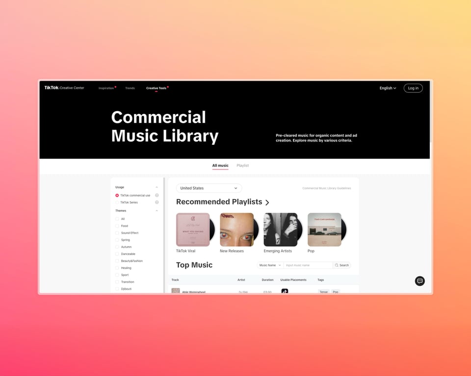 How TikTok’s Commercial Music Library Works