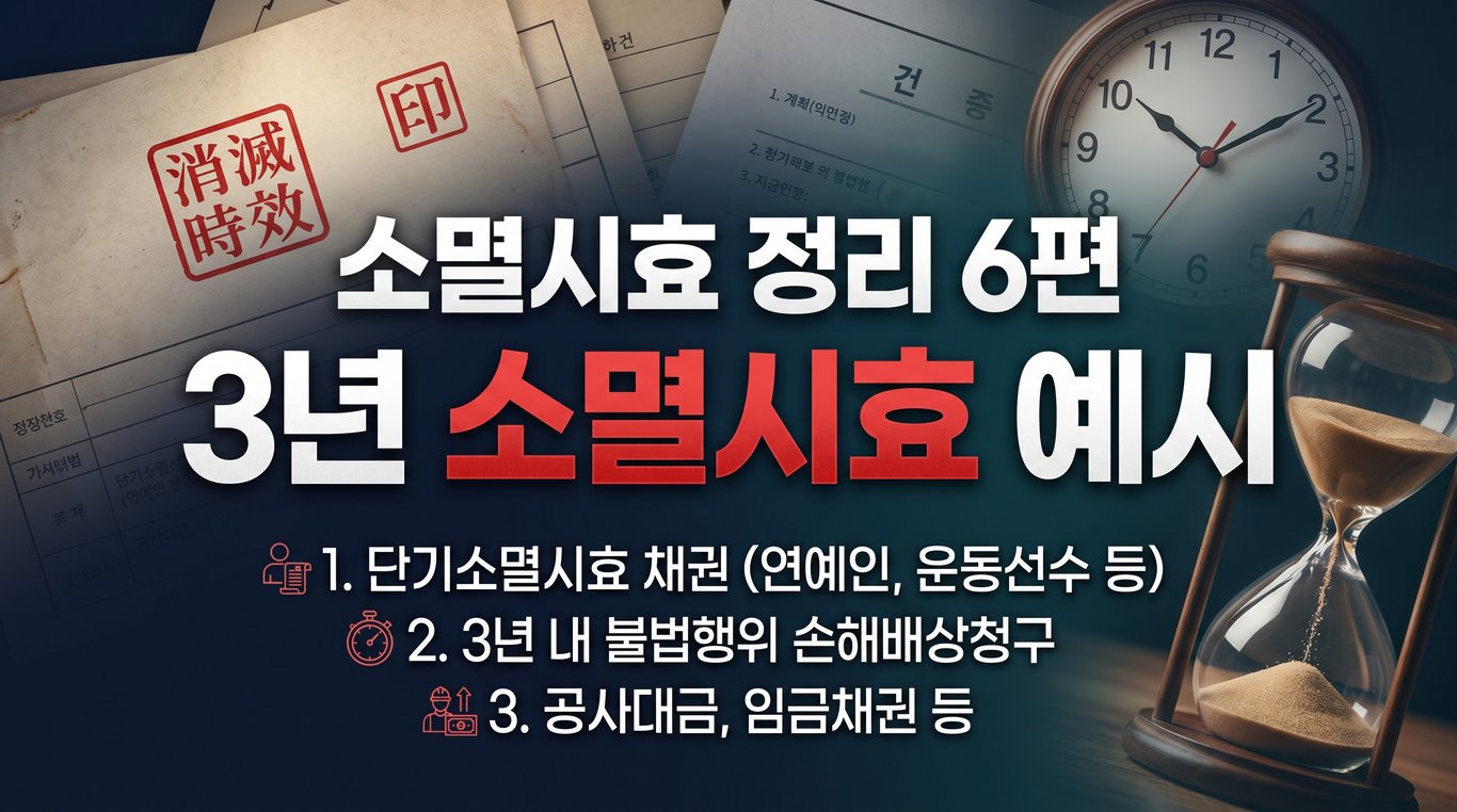 소멸시효 정리 6편 - 3년 소멸시효 예시