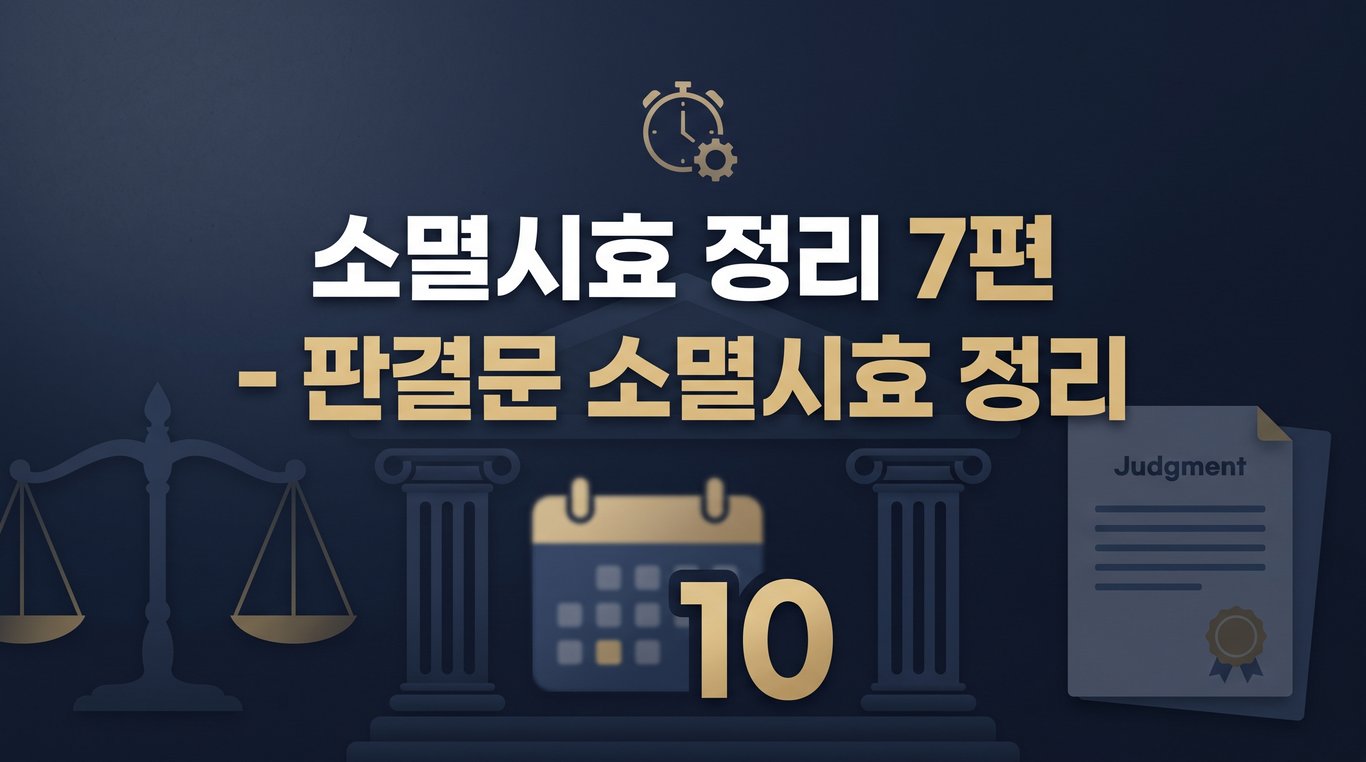 소멸시효 정리 7편 - 판결문 소멸시효 정리