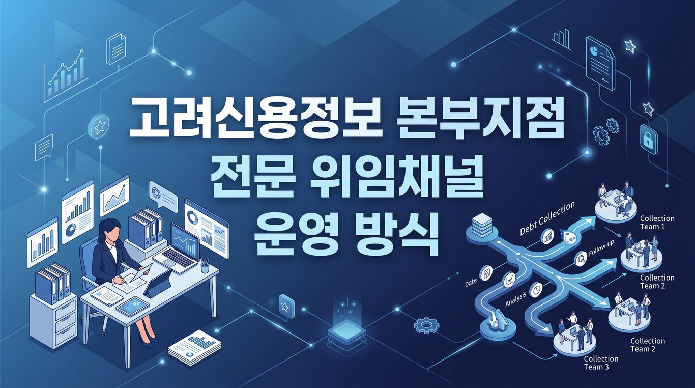 코픽파트너스(Copick Partners) 소개 - 고려신용정보 본부지점 전문 위임채널 운영 방식