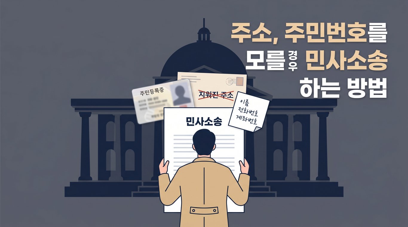 주소, 주민번호를 모를 경우 민사소송 하는 방법