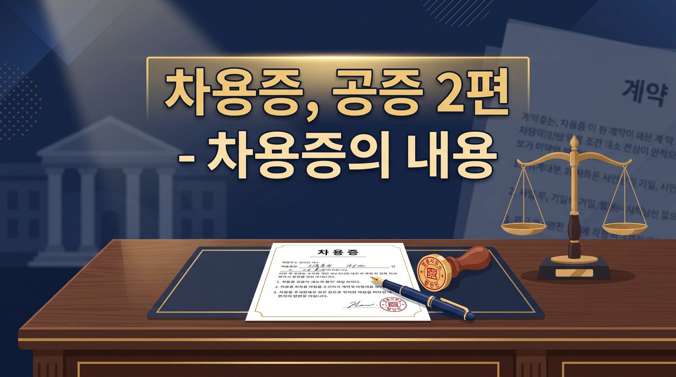 차용증, 공증 2편 - 차용증의 내용